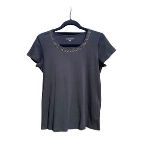 Liz Claiborne | Black Short Sleeve Tee